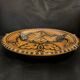 Dish or plate Morocco hollow enameled ceramic made and hand painted old vintage decoration