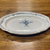 Plat du XIXème en faience "cul noir"