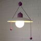 Vintage Purple Pendant Light /  Memphis Style Y2K Hanging Lamp