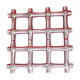 Expandable silver metal trivet in rush style