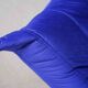 Blue navy Togo pouf by Michel Ducaroy for Ligne Roset
