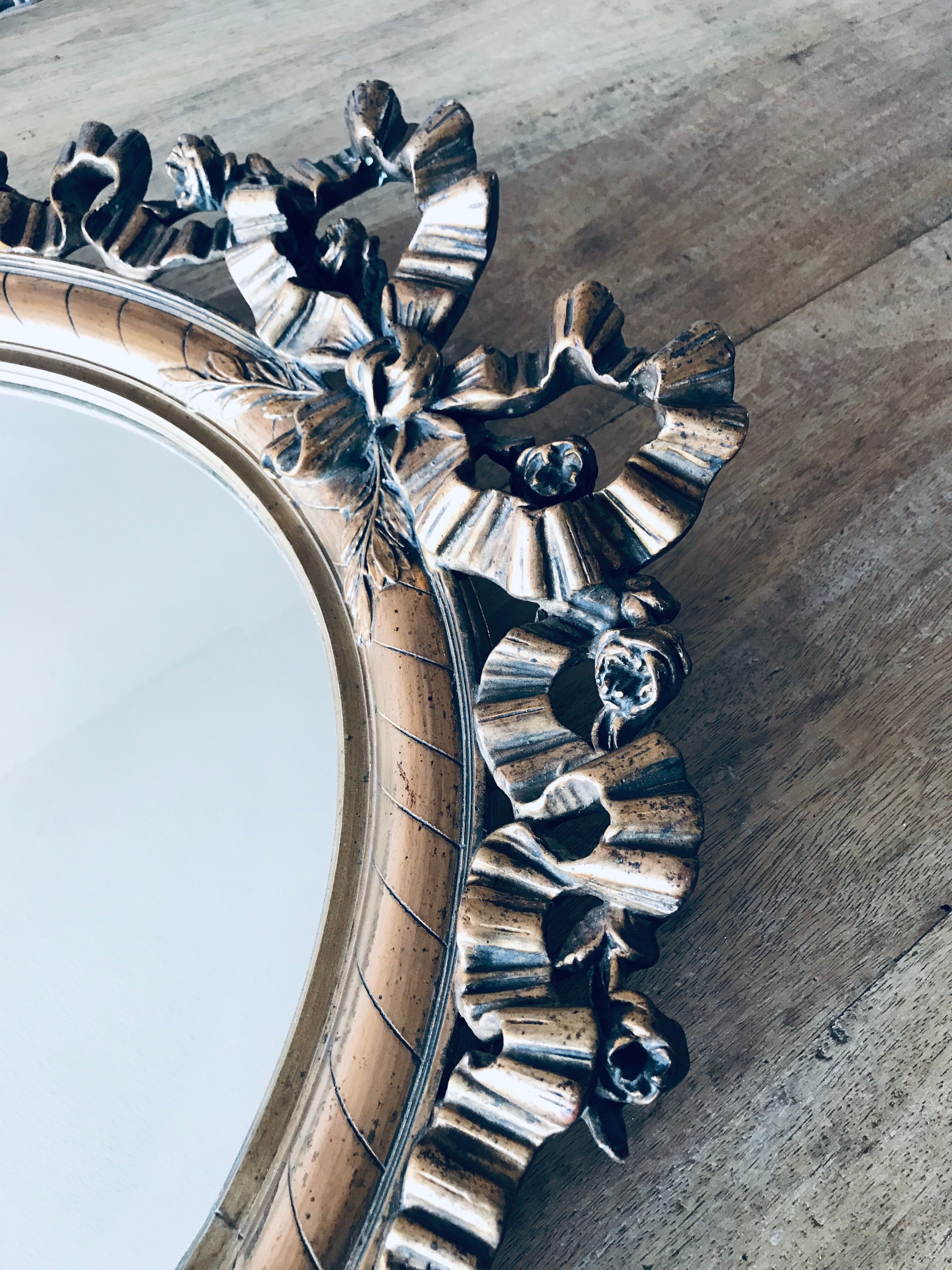 1900 mirror with beveled knot - 80x62cm