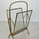 Bronze and brass faux-bamboo magazine rack by the Baguès house.