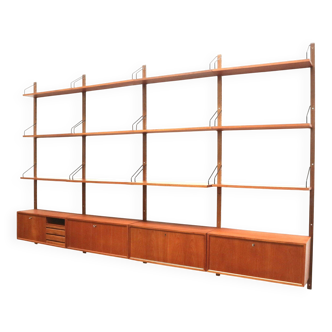 Système mural vintage de grande taille conçu par Poul Cadovius pour Cado Denmark