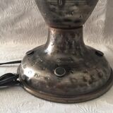 Atypical metal lamp medieval globe opaline style