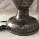 Atypical metal lamp medieval globe opaline style