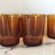 Lot de 6 verres à eau vintage ambre