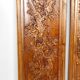 3 carved wooden panels, floral and animal decorations, Indochina
