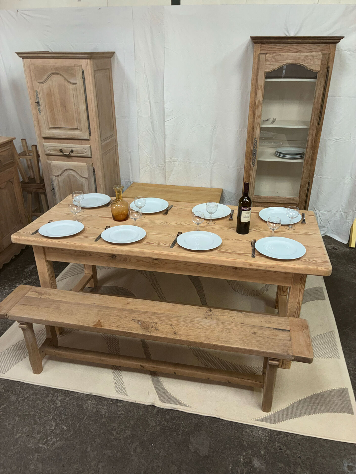 Table de ferme en pin massif
