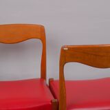 Scandinavian style chairs x2, 60s