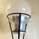 Tripod table lamp in metal, aluminum and blown glass - mid-20th century