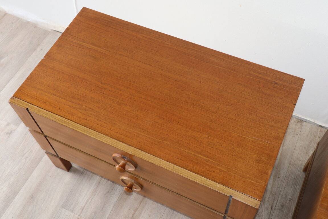 Pair of vintage wooden bedside tables, 1970s