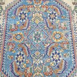 Tapis d'orient fait main vintage persan ancien Melayer 216 X 130