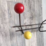 Vintage ball coat rack / colorful hook