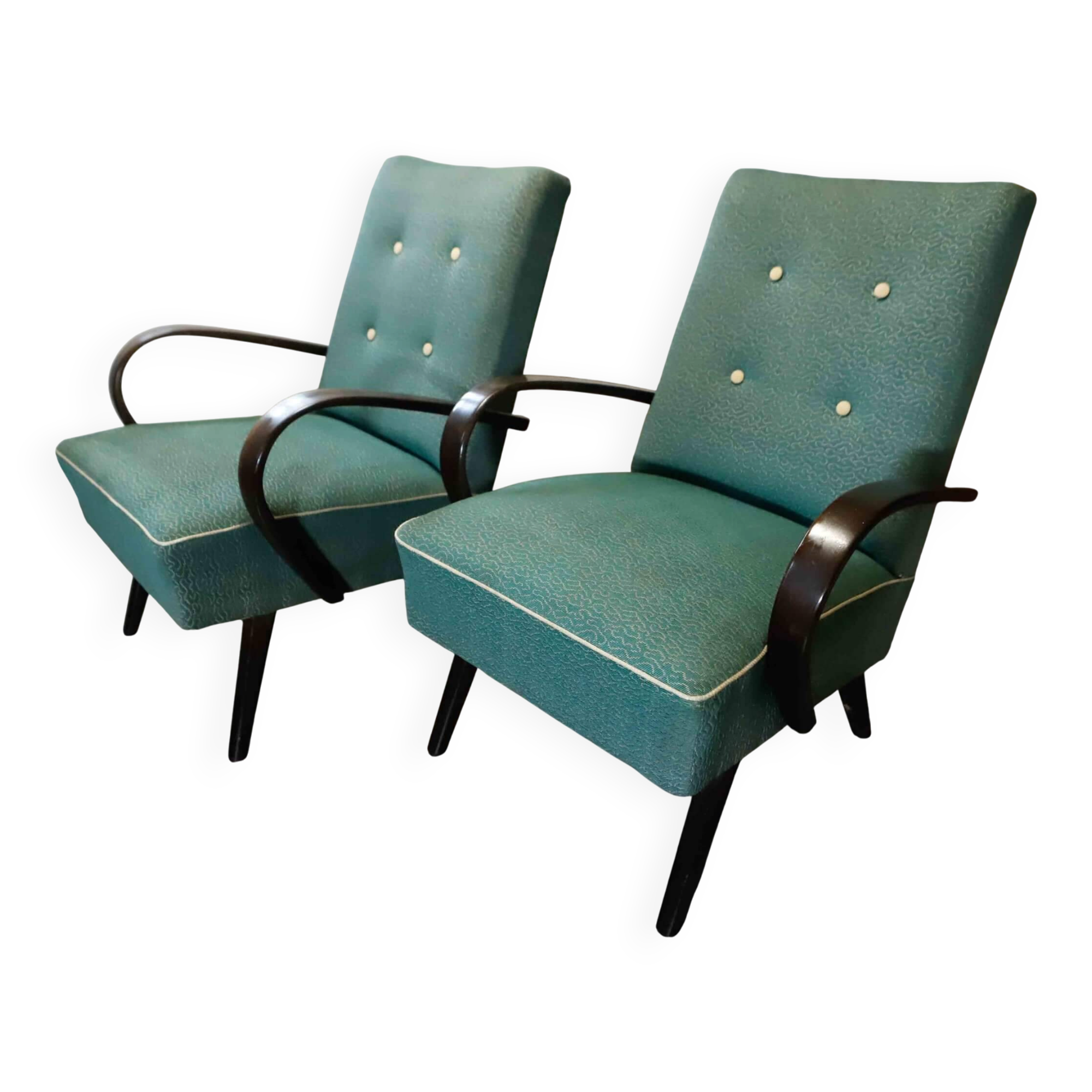 Ensemble de 2 fauteuils lounge TON par Jaroslav Šmídek