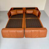 DESEDE ds 76 vintage design camel leather 2-seater sofa