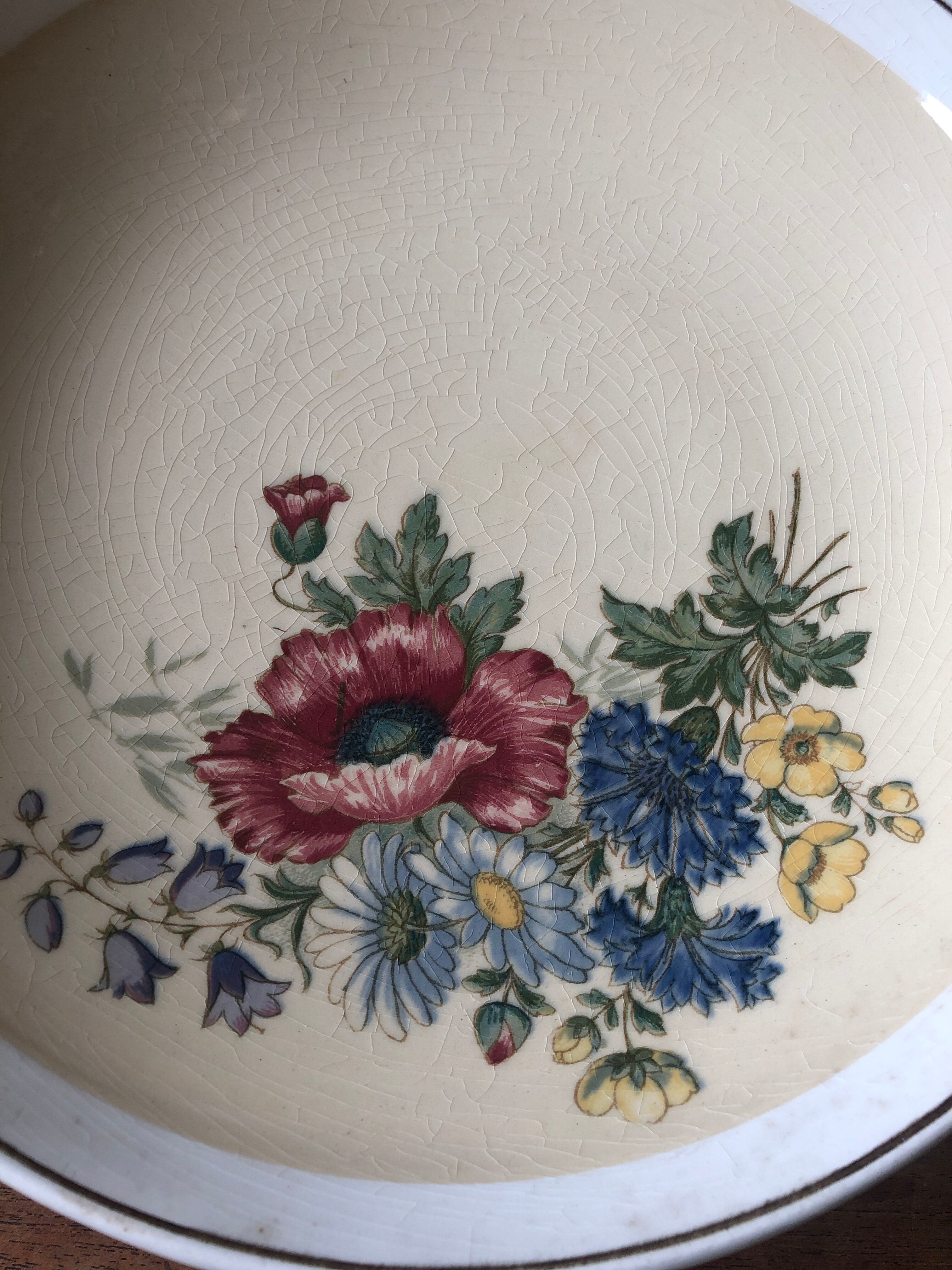 Dish Compotier ancien villeroy et boch 1584 floral decoration