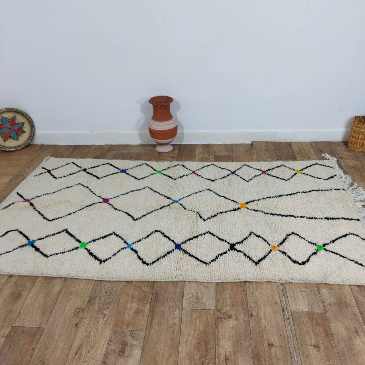 Handcrafted Moroccan Berber Rug 250 X 132 CM
