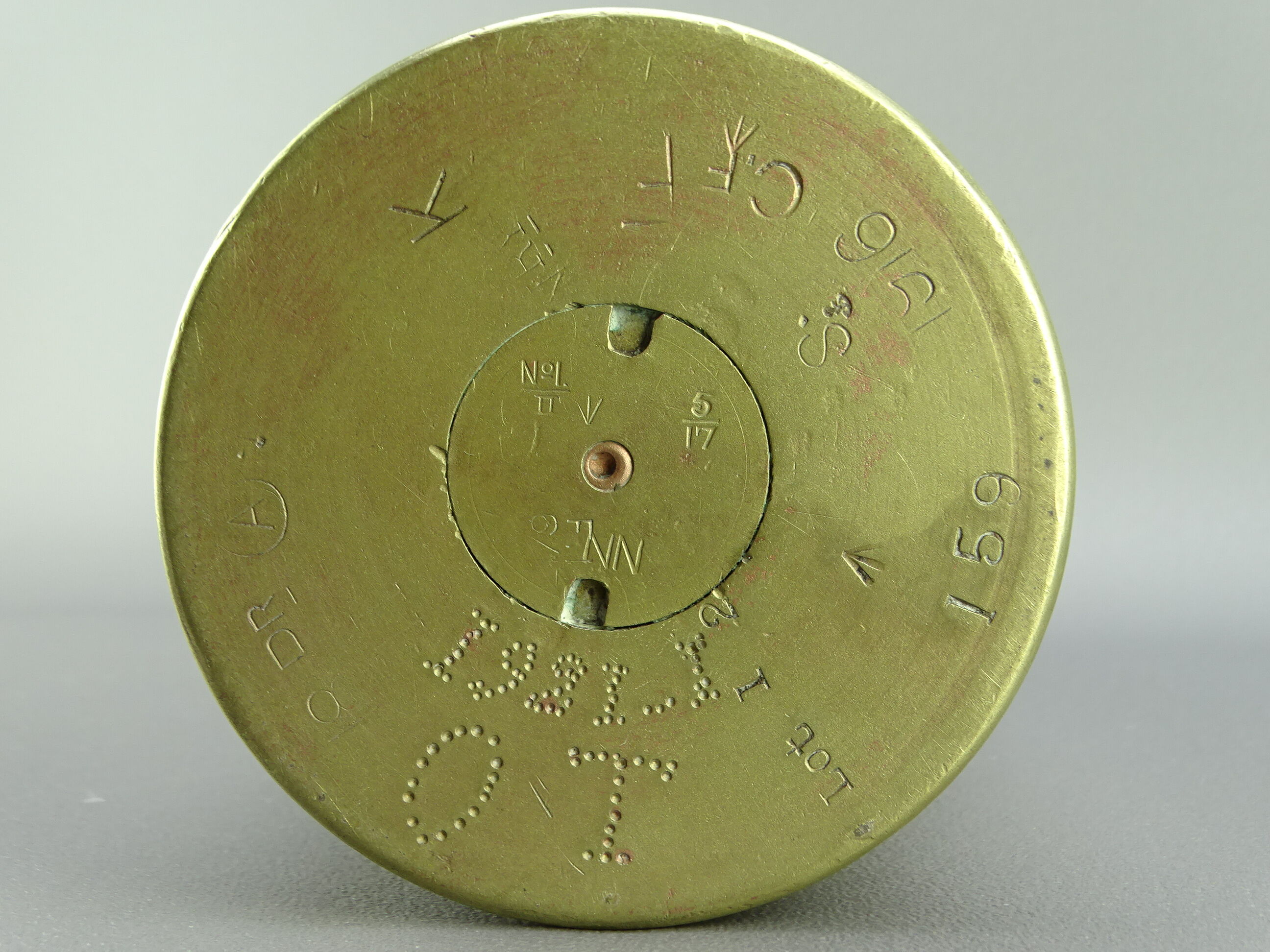 Pair of shell casings forming repulsed copper vases