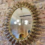 Decknudt oval sun mirror from the 50s/60s
