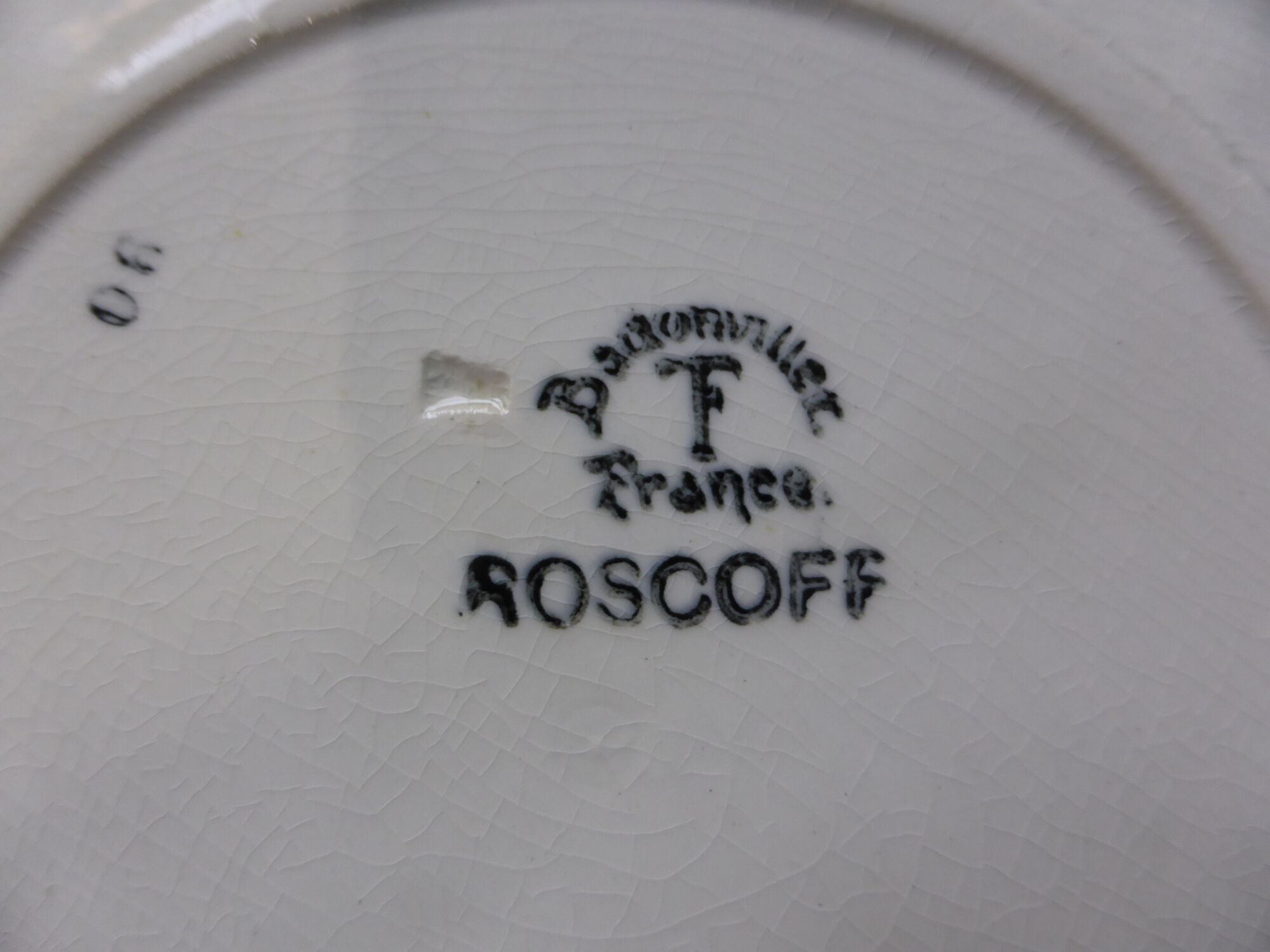 4 flat plates of Badonviller porcelain model Roscoff 2008105