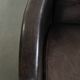Fauteuil design Aviator en cuir de vache grainé