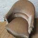 Beige velvet toad chair