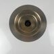 Rare pair of bell and candlestick in the shape of an hourglass, postmodern style - Memphis in metal, 1980.