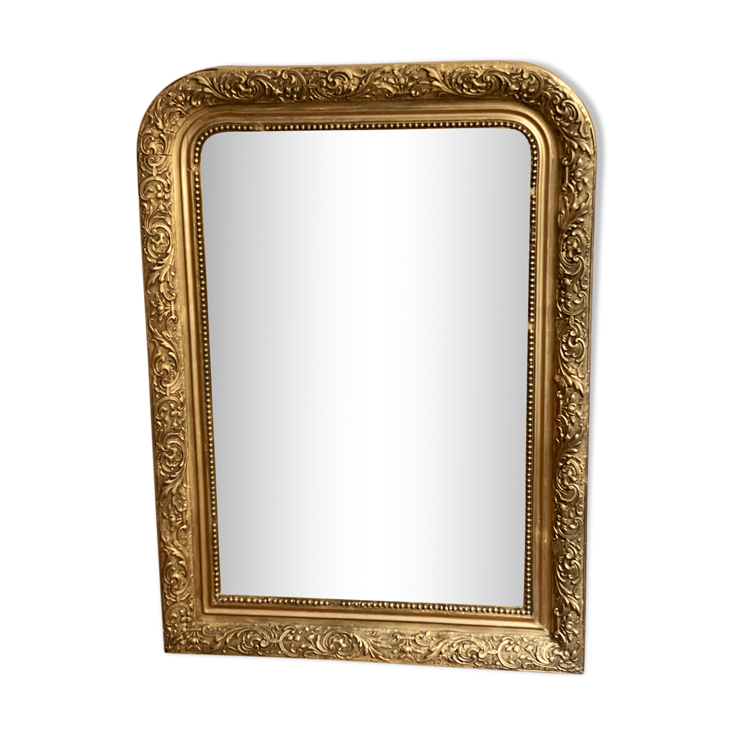 Old mirror louis Philippe gilded carved fireplace