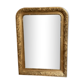 Old mirror louis Philippe gilded carved fireplace