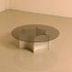 "Space Age" coffee table with star base and smoked glass top from the 70s.
