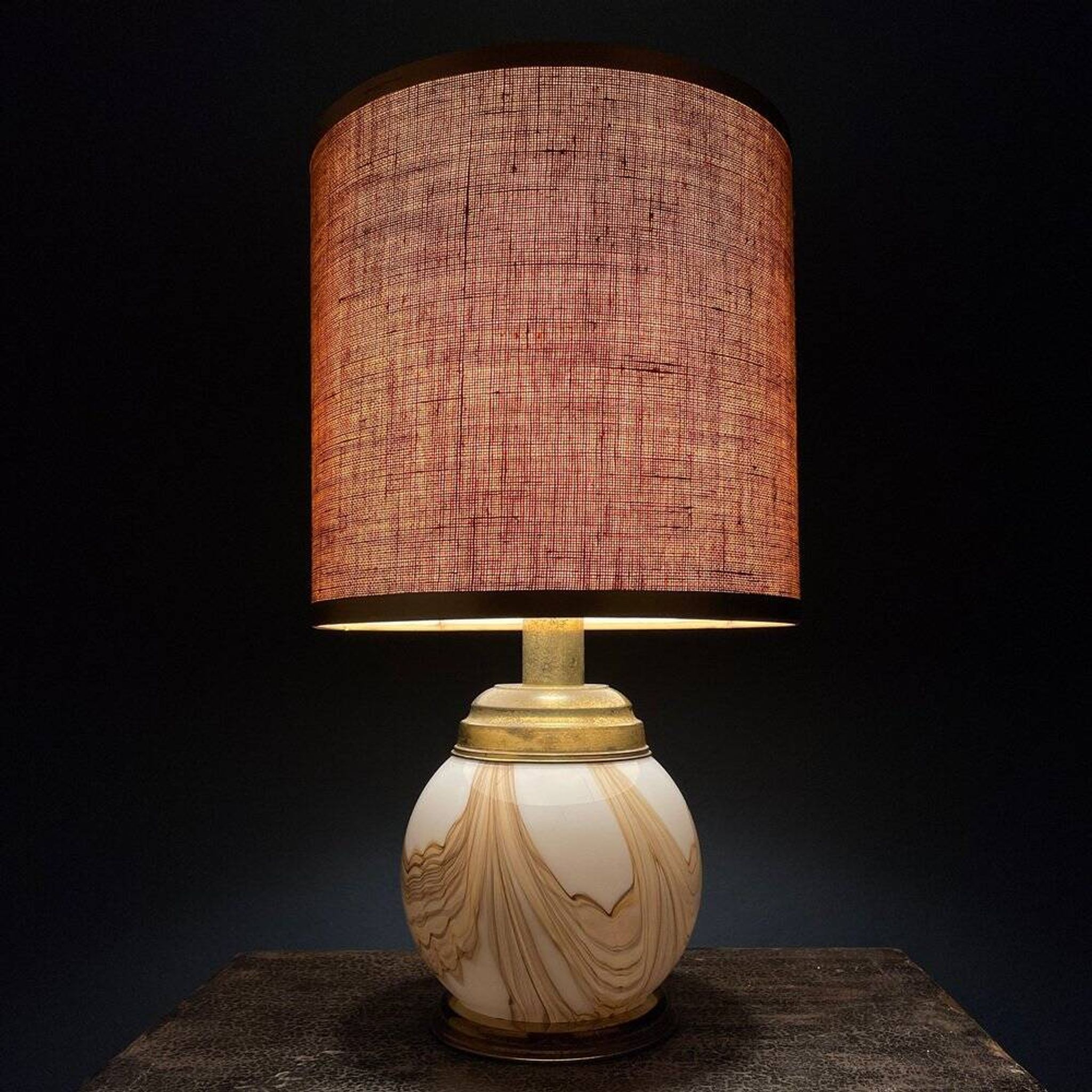 Lampe de table en verre de Murano, Italie, années 1970