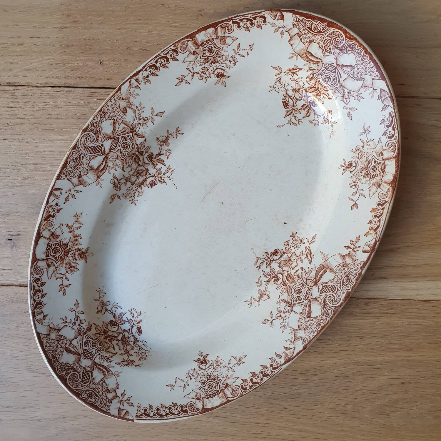 Longwy Terre de Fer oval dish