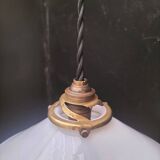 Opaline cone pendant light