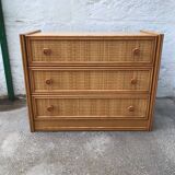 Rattan chest of drawers