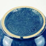 scheurich floor VASE blue with white swirl pattern fat lava model no.546-41