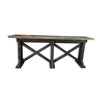 Table console  en bois  1950