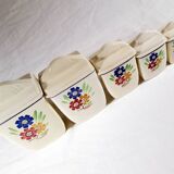 5 K & G Lunéville spice jars