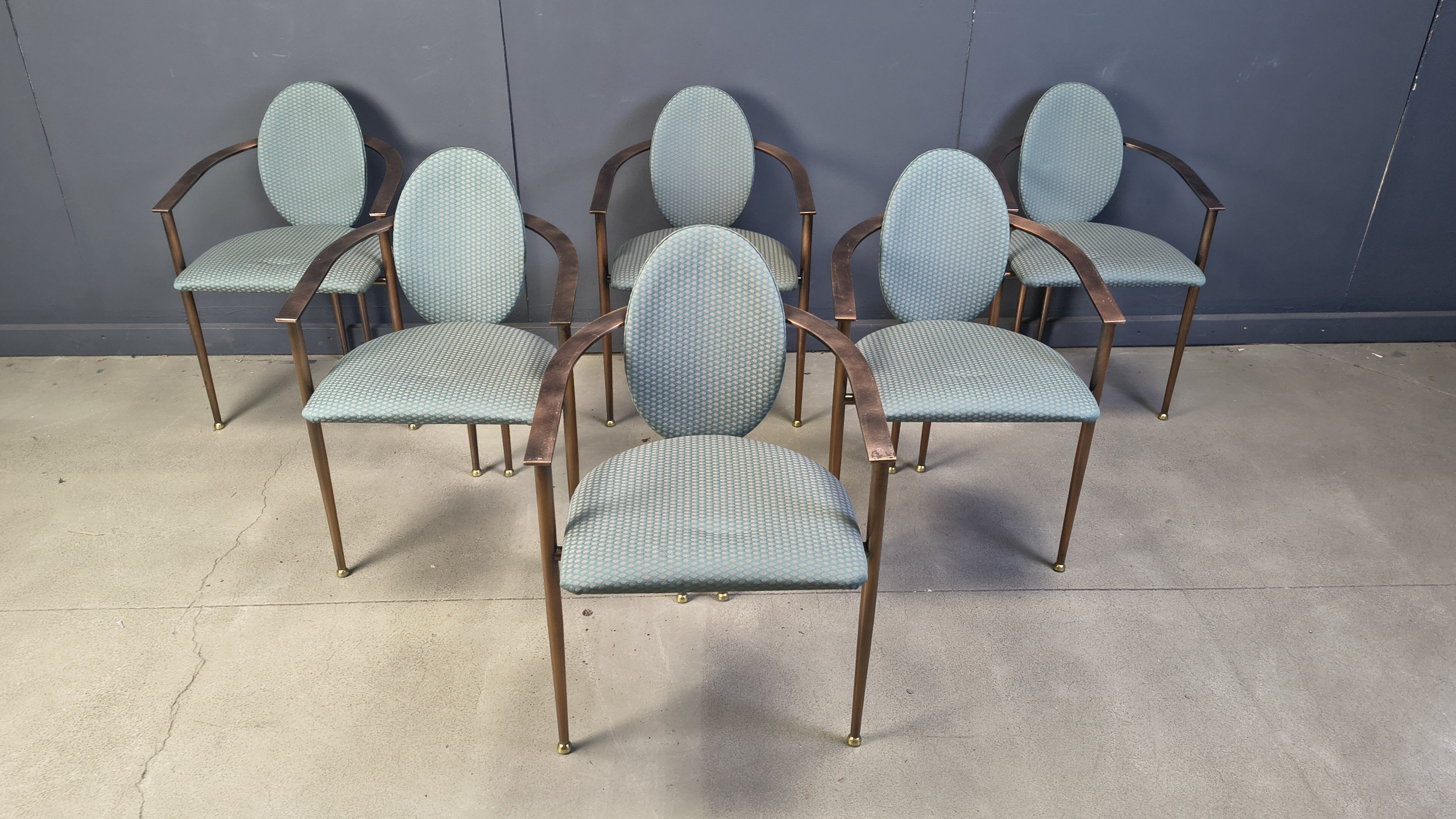 Post modern dining chairs by Belgochrom, set of 6 - 1980s