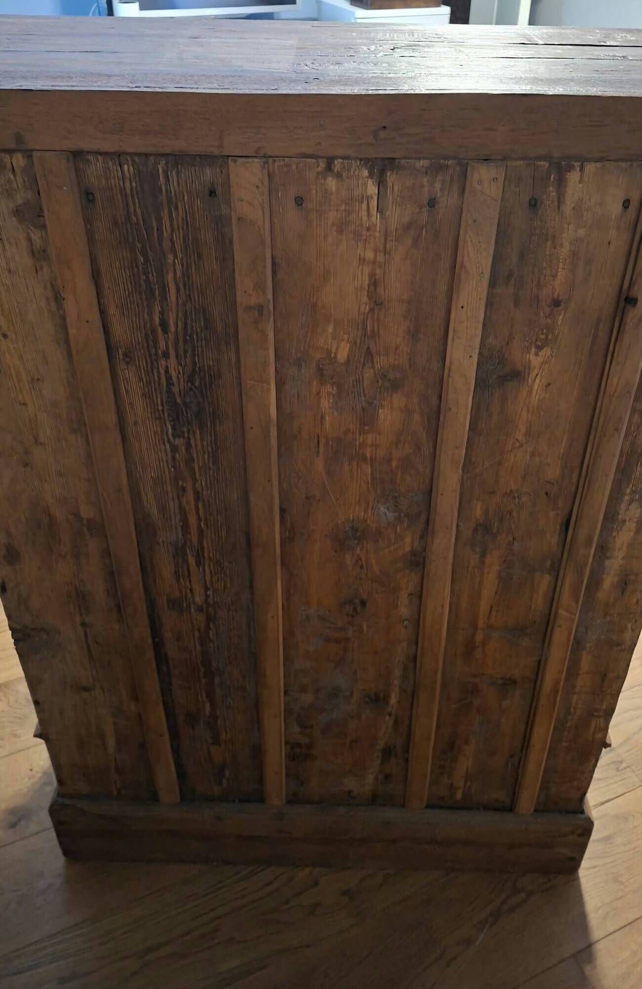 Antique Indian teak carved wardrobe