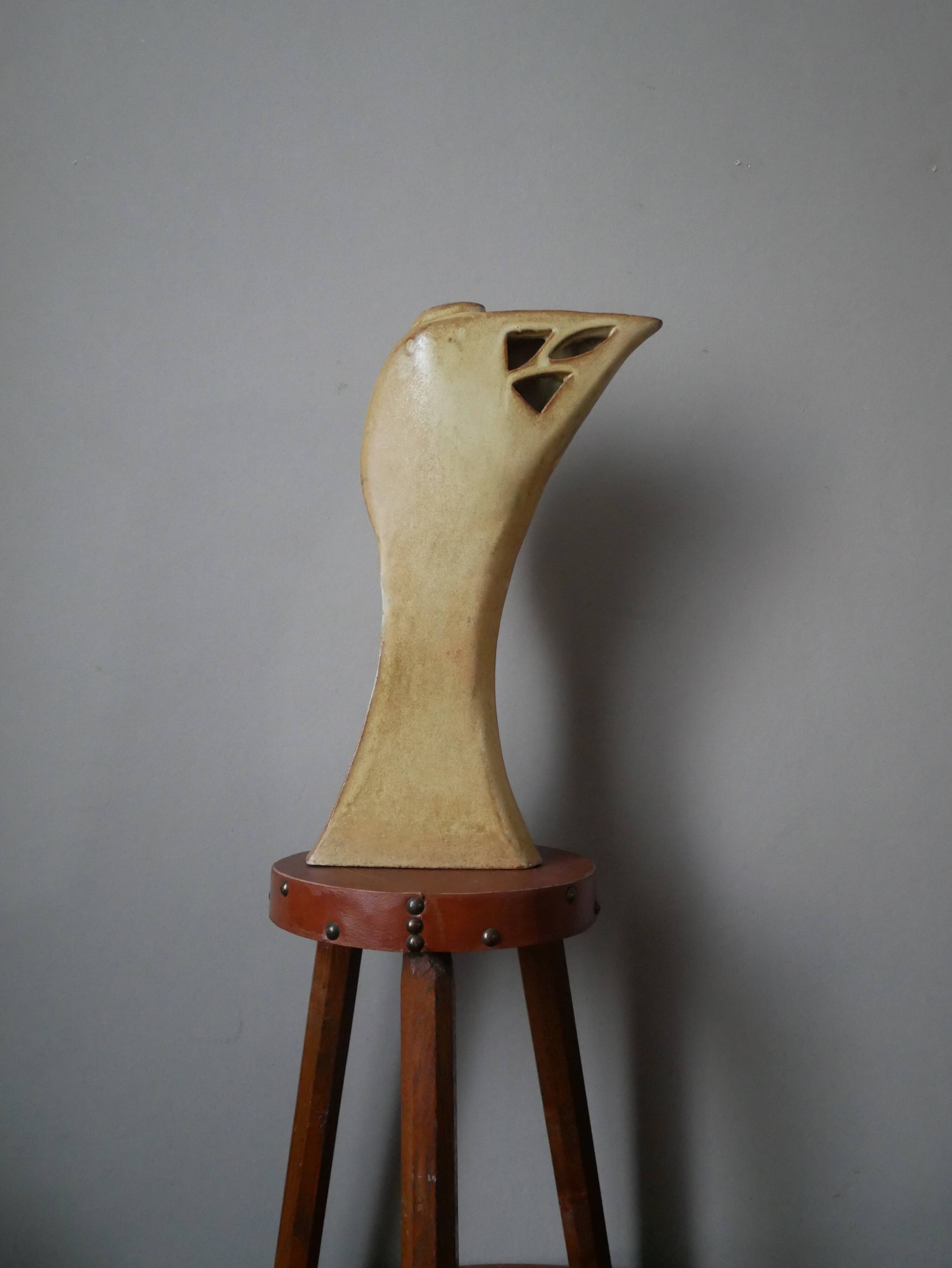 ceramic vase free form contemporary design scandinavian decoration handmade pottery stoneware