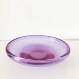 Large purple glass bowl 1970