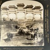 Ancient photography stereo, stereograph, luxury albumine 1903 Ming Royal Tombs, China
