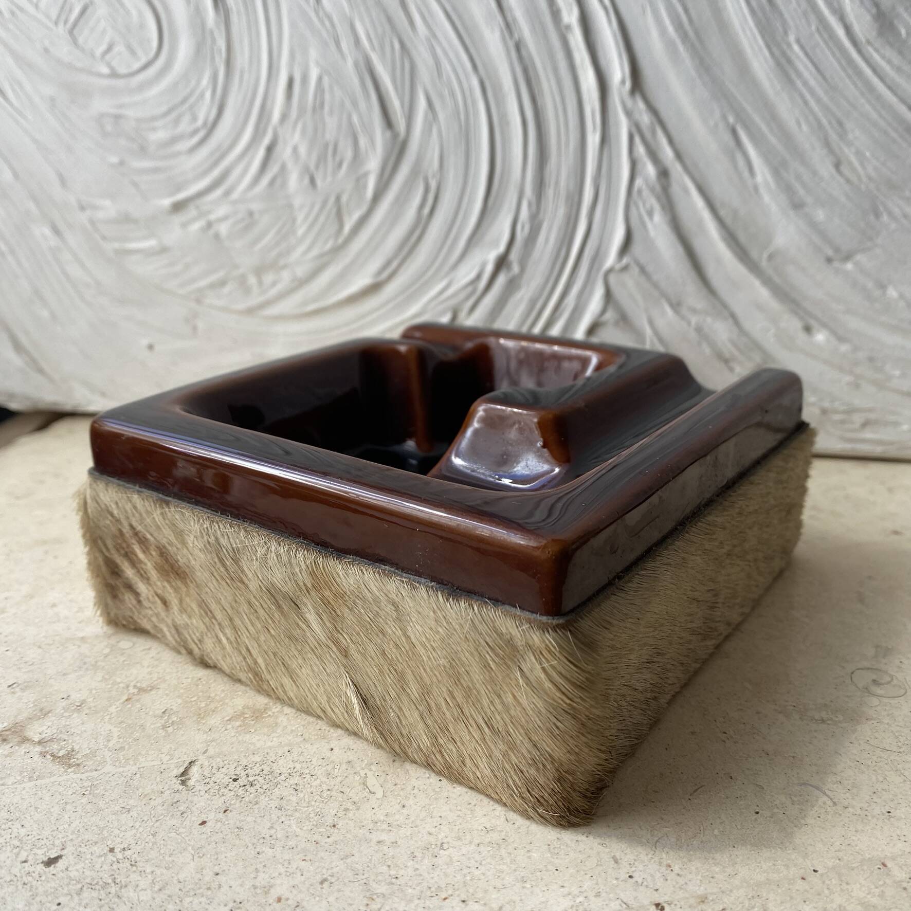 Cendrier et porte pipe Longchamp années 70