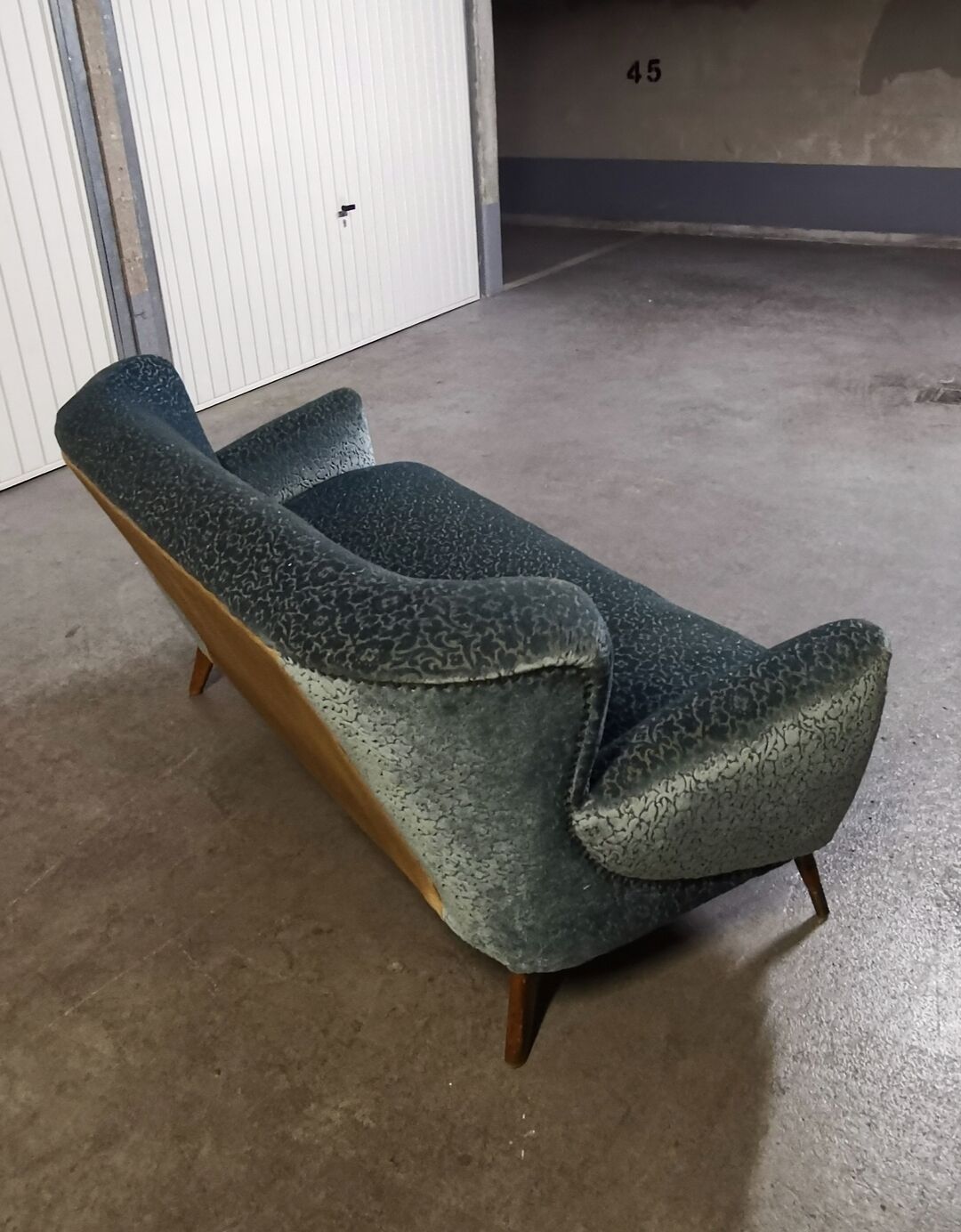 Sofa 50s 60 blue gray
