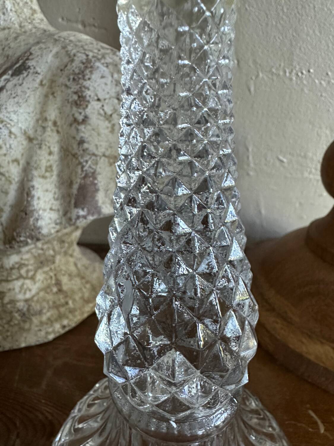 Glass candle holder