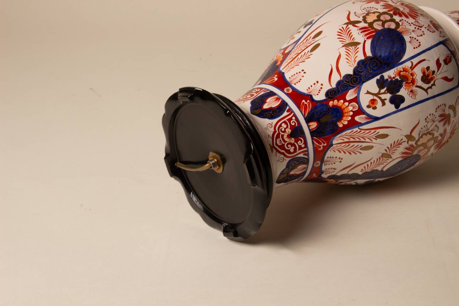 Pied de lampe céramique peinte à la main