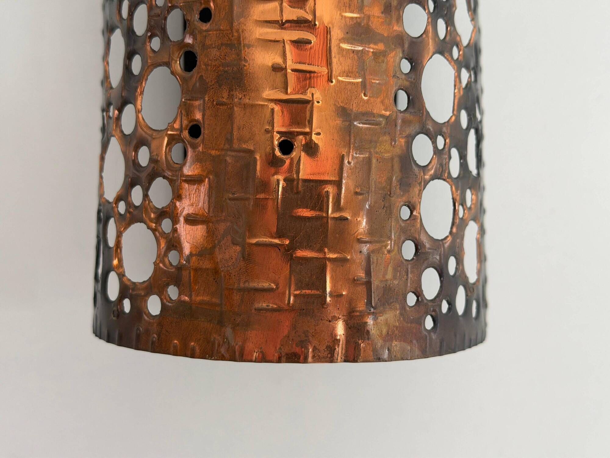 Simple metal wall light in brutalist style, 1970s, Germany.