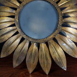 Old sunny gilded brass wall lamp 50