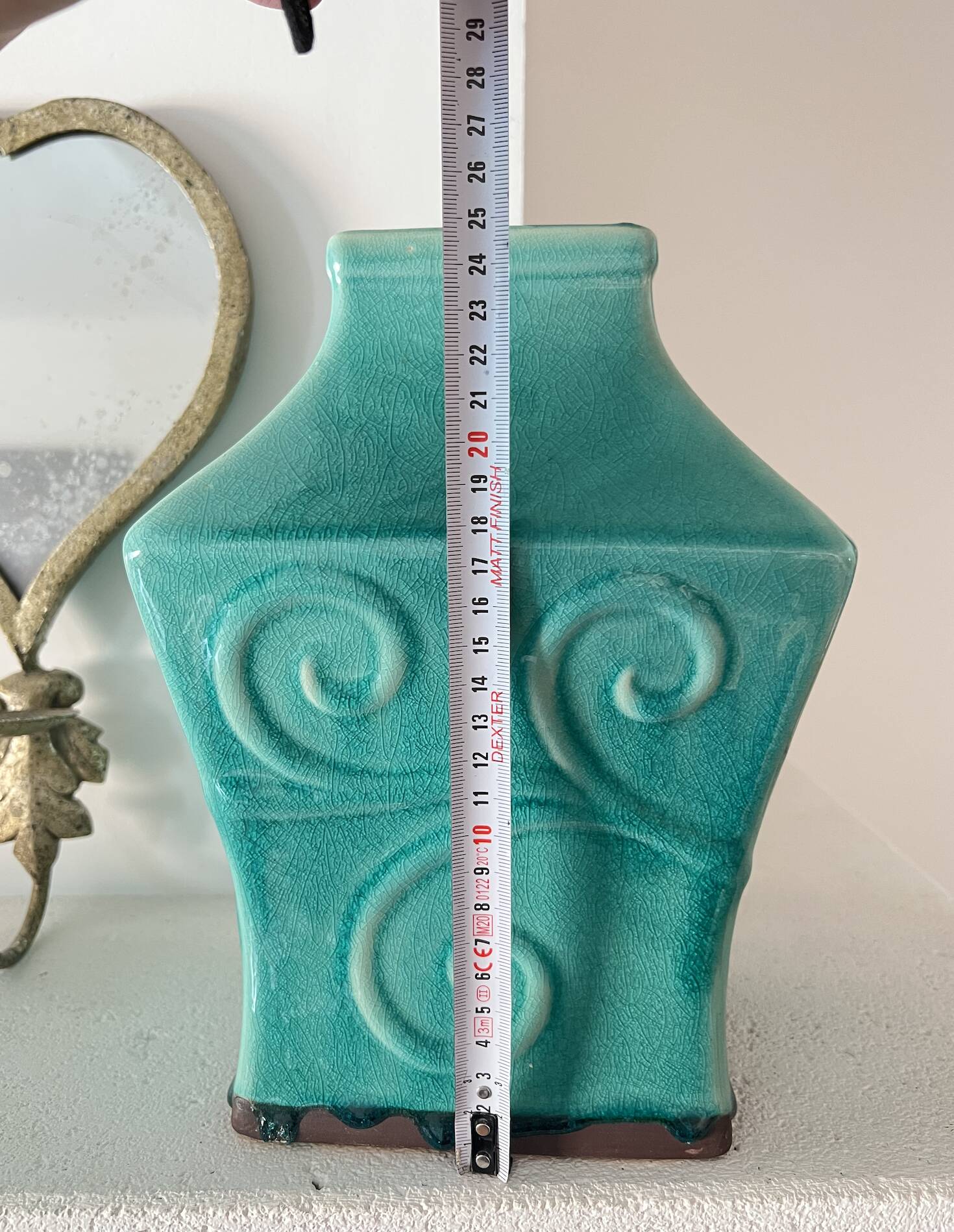 Glazed blue ceramic vase – Celadon style Chinese work